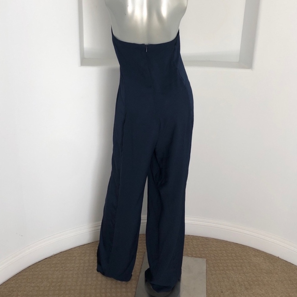 Zara Basic Collection Navy Strapless Jumpsuit - image 7